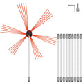 Chimney Sweep Kit 33FT Chimney Cleaning Kit Nylon Sooteater Chimney Cleaning Kit Flexible Brush Head Chimney V952-10MYCS00000000001V0