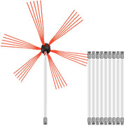 Chimney Sweep Kit 33FT Chimney Cleaning Kit Nylon Sooteater Chimney Cleaning Kit Flexible Brush Head Chimney V952-10MYCS00000000001V0