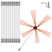 Chimney Sweep Kit 33FT Chimney Cleaning Kit Nylon Sooteater Chimney Cleaning Kit Flexible Brush Head Chimney V952-10MYCS00000000001V0