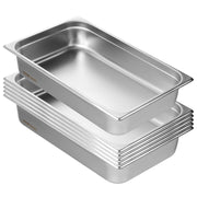 6 Pack Hotel Pans, Full Size Anti-Jam Steam Pan, 0.8mm Thick Stainless Steel Restaurant Steam Table Pan, V952-11QCCPWG4YCSYANA6V0