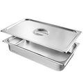 4 Pack Hotel Pans, Full Size Anti-Jam Steam Pan with Lid, 0.8mm Thick Stainless Steel Steam Table Pan, 4-Inch V952-11QCCPYG4YCSH7PULV0