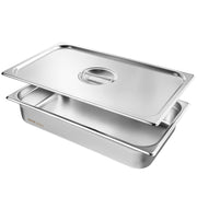 4 Pack Hotel Pans, Full Size Anti-Jam Steam Pan with Lid, 0.8mm Thick Stainless Steel Steam Table Pan, 4-Inch V952-11QCCPYG4YCSH7PULV0