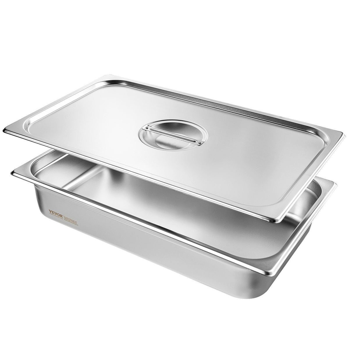 4 Pack Hotel Pans, Full Size Anti-Jam Steam Pan with Lid, 0.8mm Thick Stainless Steel Steam Table Pan, 4-Inch V952-11QCCPYG4YCSH7PULV0