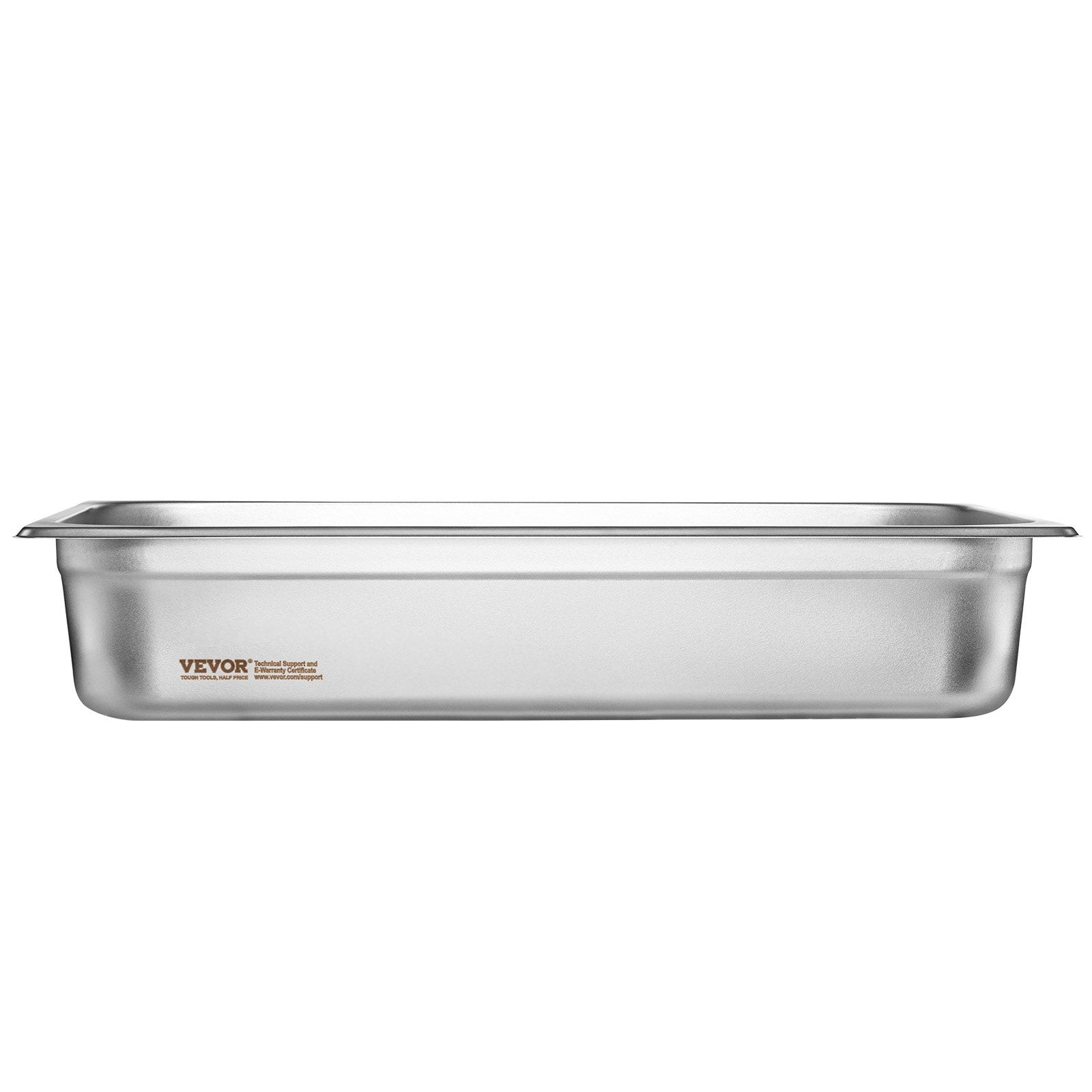4 Pack Hotel Pans, Full Size Anti-Jam Steam Pan with Lid, 0.8mm Thick Stainless Steel Steam Table Pan, 4-Inch V952-11QCCPYG4YCSH7PULV0
