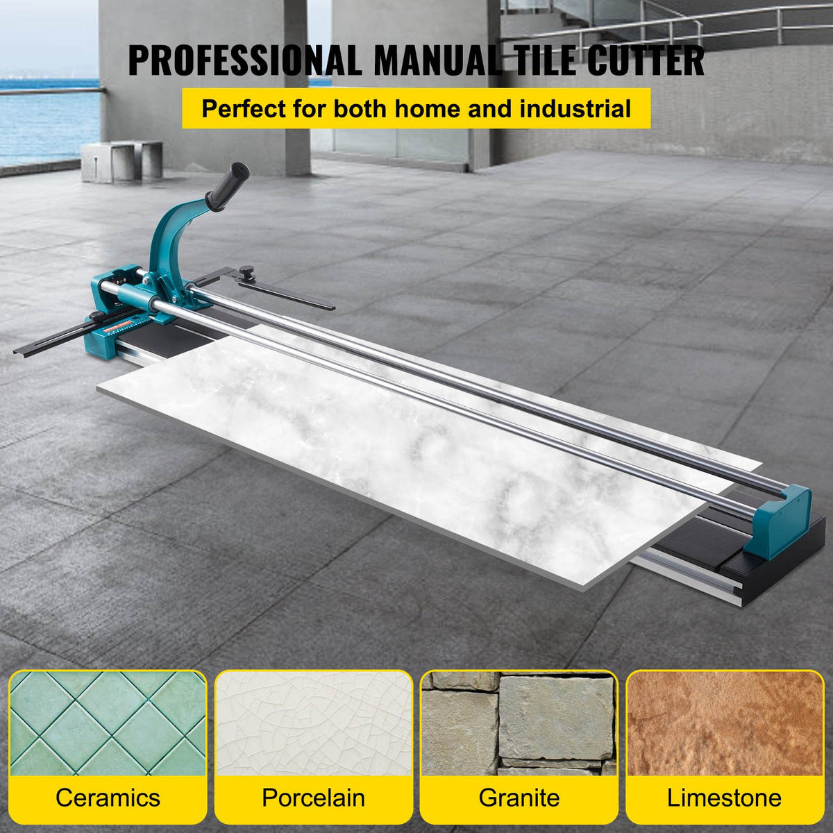 Manual Tile Cutter 1200mm Cutting Machine w/ Laser for Ceramic V952-120CMCZQGJ0000001V0