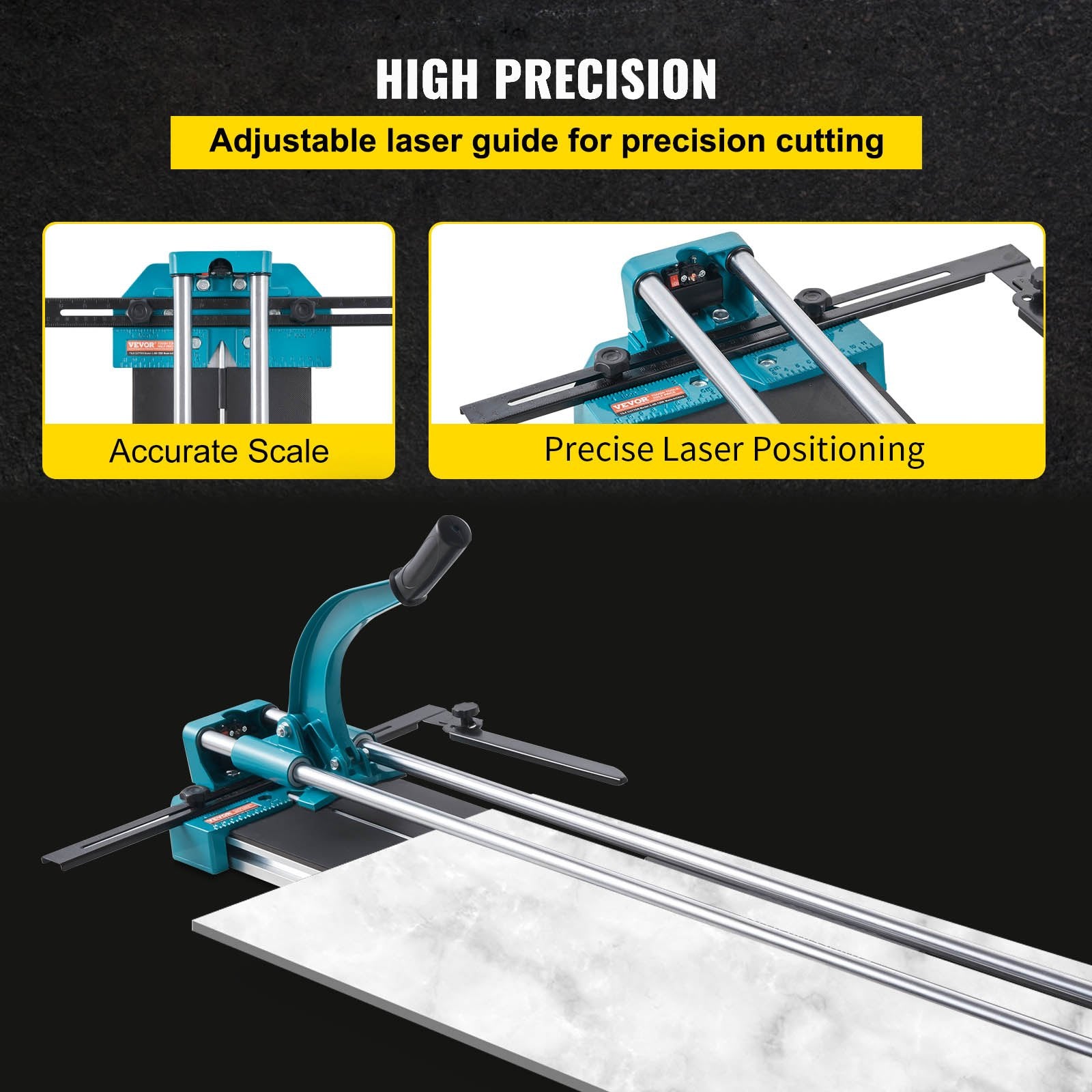 Manual Tile Cutter 1200mm Cutting Machine w/ Laser for Ceramic V952-120CMCZQGJ0000001V0