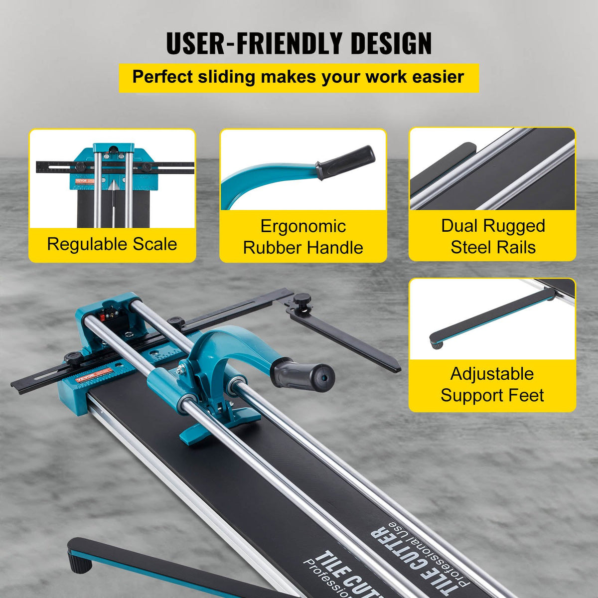 Manual Tile Cutter 1200mm Cutting Machine w/ Laser for Ceramic V952-120CMCZQGJ0000001V0