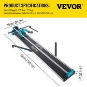 Manual Tile Cutter 1200mm Cutting Machine w/ Laser for Ceramic V952-120CMCZQGJ0000001V0