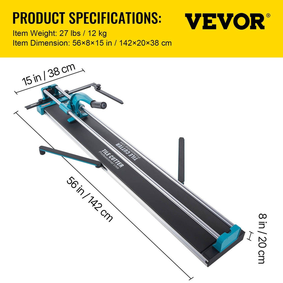Manual Tile Cutter 1200mm Cutting Machine w/ Laser for Ceramic V952-120CMCZQGJ0000001V0