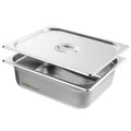 8 Pack Hotel Pans, 1/2 Size Anti-Jam Steam Pan with Lid, 0.8mm Thick Stainless Steel Steam Table Pan, 4-Inch V952-12BCCPBXG8JTGXJ0JV0