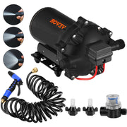 RV Water Pump 5.3 GPM 5.5 Gallons Per Minute 12V Water Pump Automatic 70 PSI Diaphragm Pump with 25 Foot V952-12VDCSFWP1-JBCXB1V0