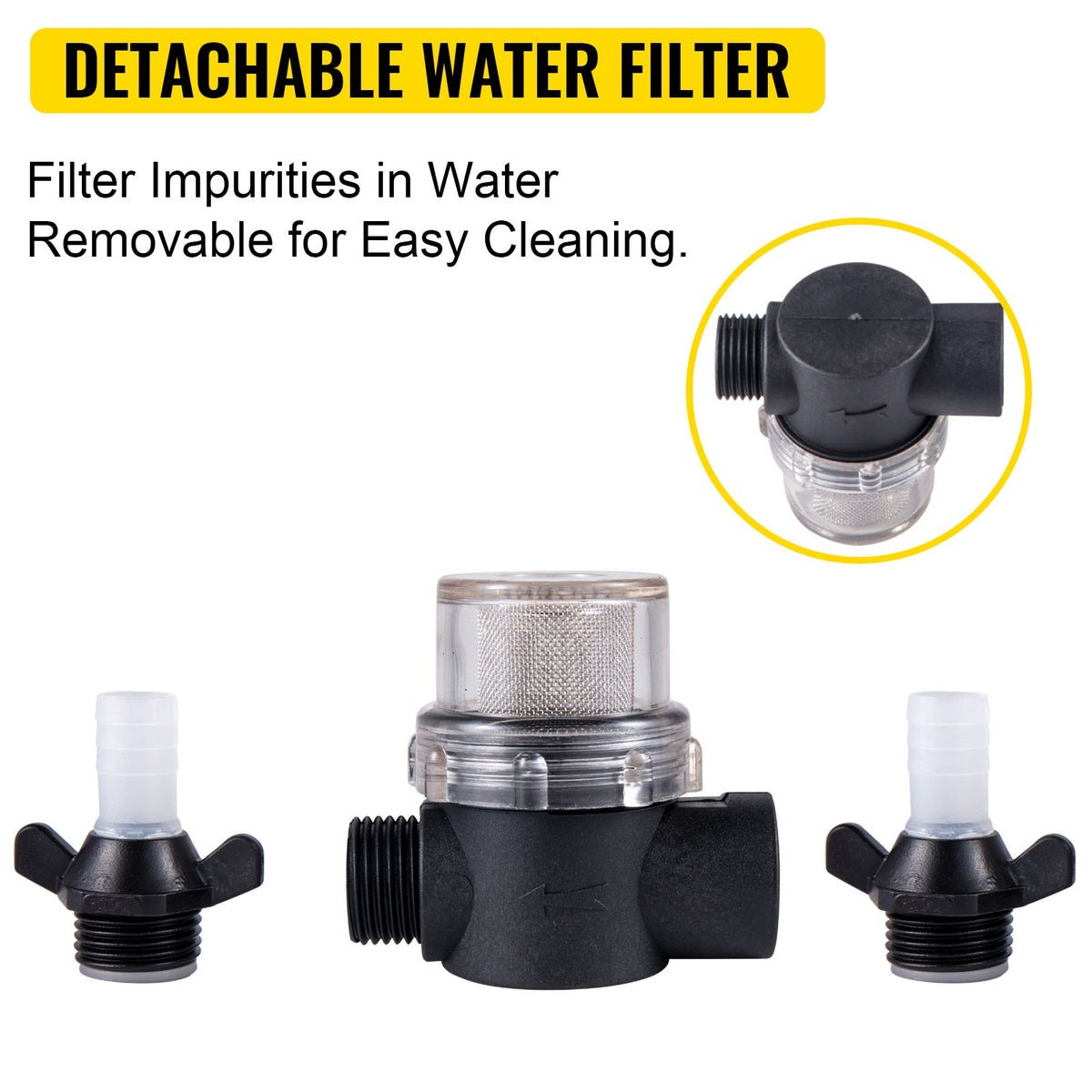 RV Water Pump 5.3 GPM 5.5 Gallons Per Minute 12V Water Pump Automatic 70 PSI Diaphragm Pump with 25 Foot V952-12VDCSFWP1-JBCXB1V0