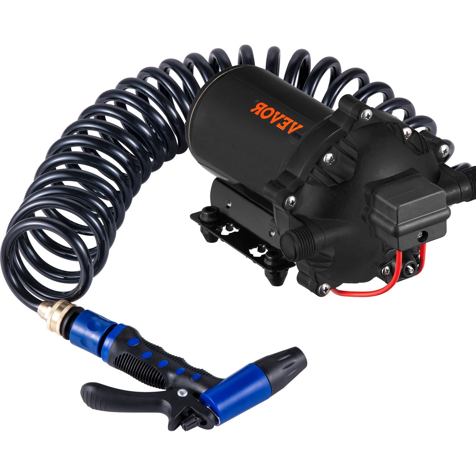 RV Water Pump 5.3 GPM 5.5 Gallons Per Minute 12V Water Pump Automatic 70 PSI Diaphragm Pump with 25 Foot V952-12VDCSFWP1-JBCXB1V0
