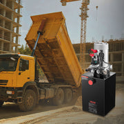 12 L Hydraulic Power Unit, Double Acting Dump Trailer Pump, 22 MPa Max Relief Pressure & 3.4 L/min Flow Rate, V952-12VSZYFXJSYXGNVP0001V9
