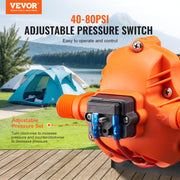 Diaphragm Pump 3GPM 11.36 L/min 3-Chamber Water Pump Pressure Switch V952-12VYYSB3Q30GCJB2MV9