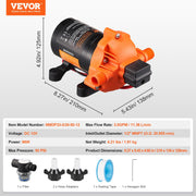 Diaphragm Pump 3GPM 11.36 L/min 3-Chamber Water Pump Pressure Switch V952-12VYYSB3Q30GCJB2MV9