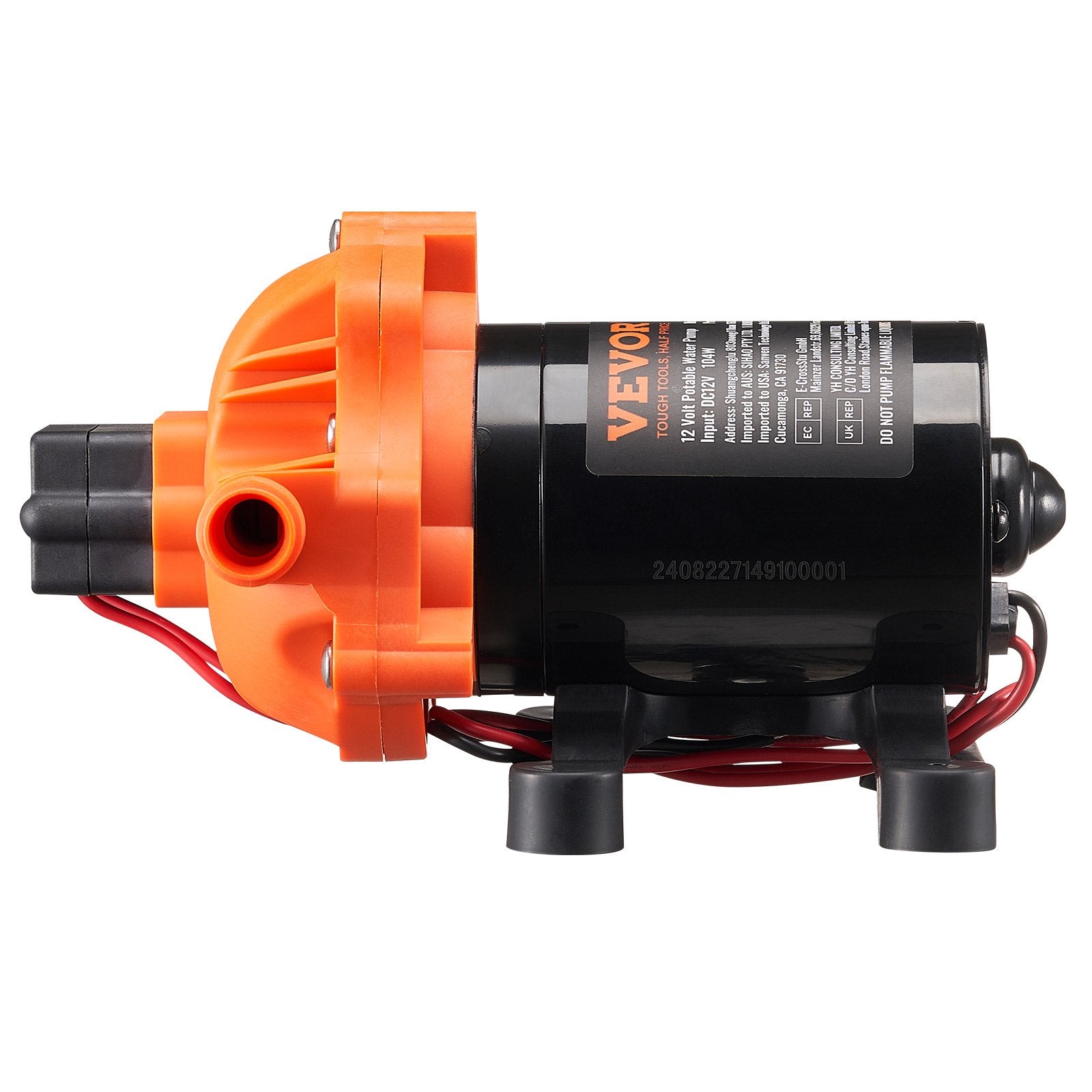 Diaphragm Pump 3.5GPM 13.25L/min 3-Chamber Water Pump Pressure Switch V952-12VYYSB3Q35G3N0DNV9