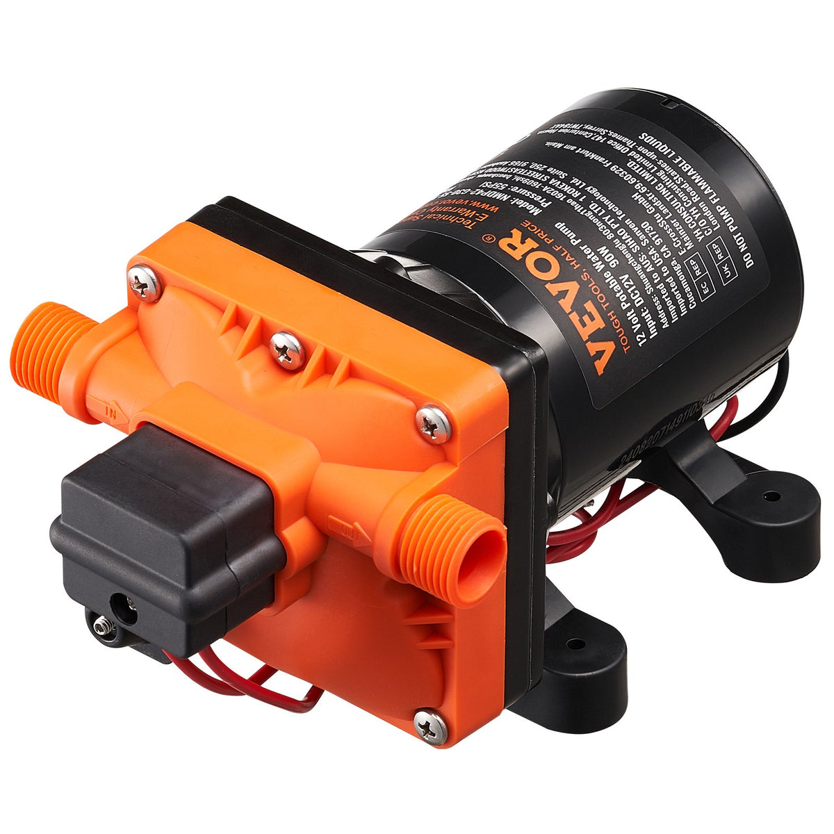 Diaphragm Pump 3GPM 11.36 L/min 4-Chamber Water Pump Pressure Switch V952-12VYYSB4Q30GNDLZ6V9