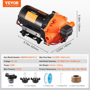 Diaphragm Pump 5GPM 18.93 L/min 5-Chamber Water Pump Pressure Switch V952-12VYYSB5Q50GK3DEDV9