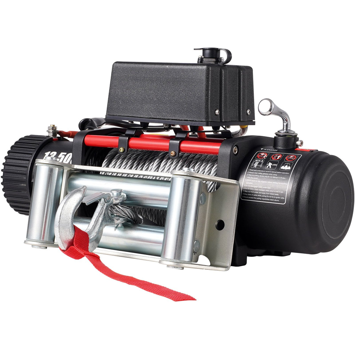 Electric Winch Recovery 12v 13500Lb / 6125Kg,Electric Truck Winch with Handle and Wireless Remote V952-13500LBSJP0000001V0