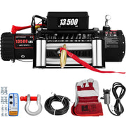 Electric Winch 13500lb/6123kg, Steel Cable Recovery Winch 12V, Power Winch with Wireless Remote Control, V952-13500LBSJPPTB0001V0