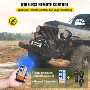 Electric Winch 13500lb/6123kg, Steel Cable Recovery Winch 12V, Power Winch with Wireless Remote Control, V952-13500LBSJPPTB0001V0