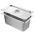 8 Pack Hotel Pans, 1/3 Size Anti-Jam Steam Pan with Lid, 0.8mm Thick Stainless Steel Steam Table Pan, 6-Inch V952-13FCCPBXG8JTBFFA9V0