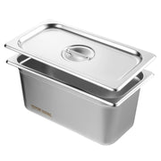 8 Pack Hotel Pans, 1/3 Size Anti-Jam Steam Pan with Lid, 0.8mm Thick Stainless Steel Steam Table Pan, 6-Inch V952-13FCCPBXG8JTBFFA9V0