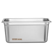 8 Pack Hotel Pans, 1/3 Size Anti-Jam Steam Pan with Lid, 0.8mm Thick Stainless Steel Steam Table Pan, 6-Inch V952-13FCCPBXG8JTBFFA9V0