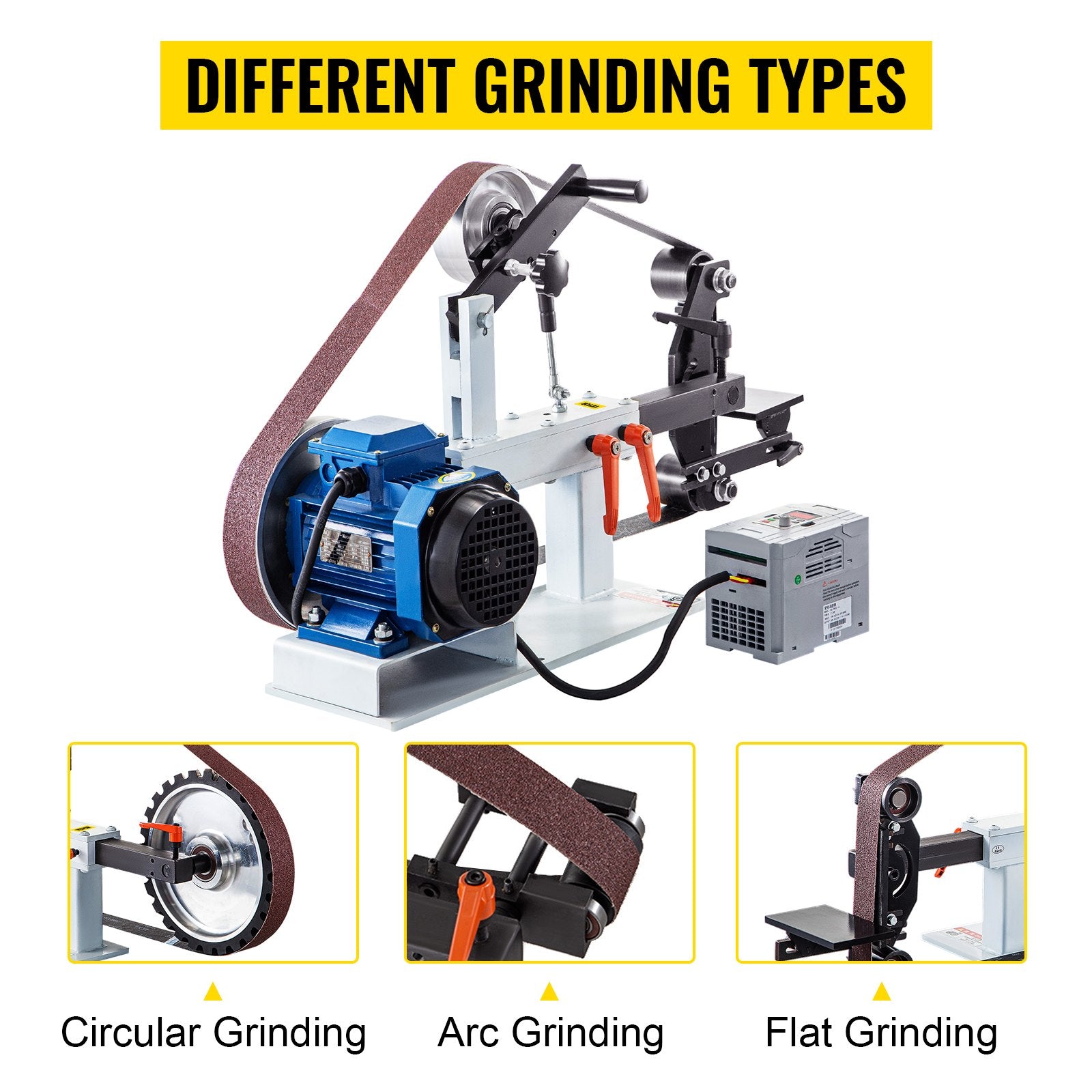 Belt Grinder Sander 2" x 82" Complete Chassis with 2HP Motor & VFD Combo V952-1.5KWTSSGJ0000001V3