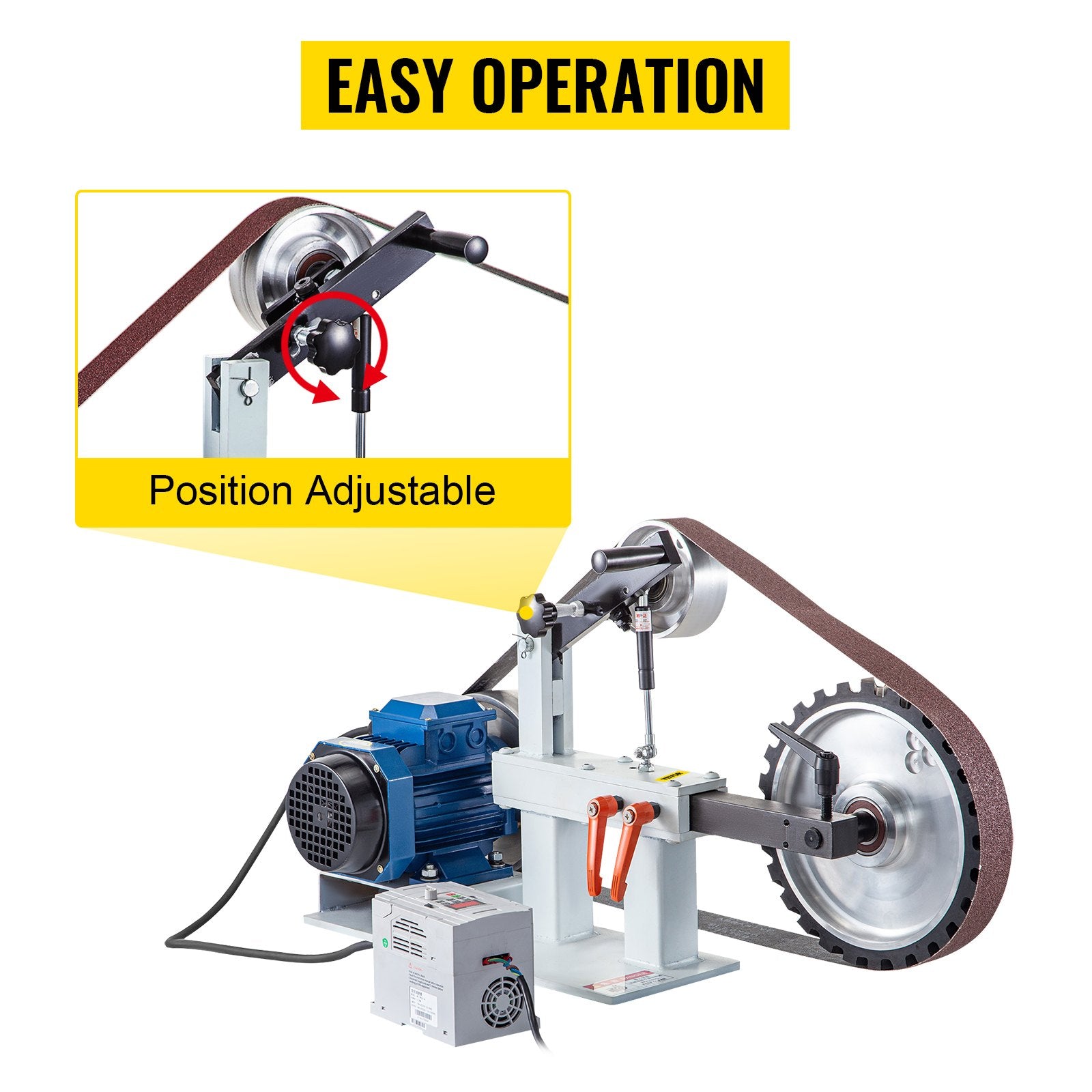 Belt Grinder Sander 2" x 82" Complete Chassis with 2HP Motor & VFD Combo V952-1.5KWTSSGJ0000001V3
