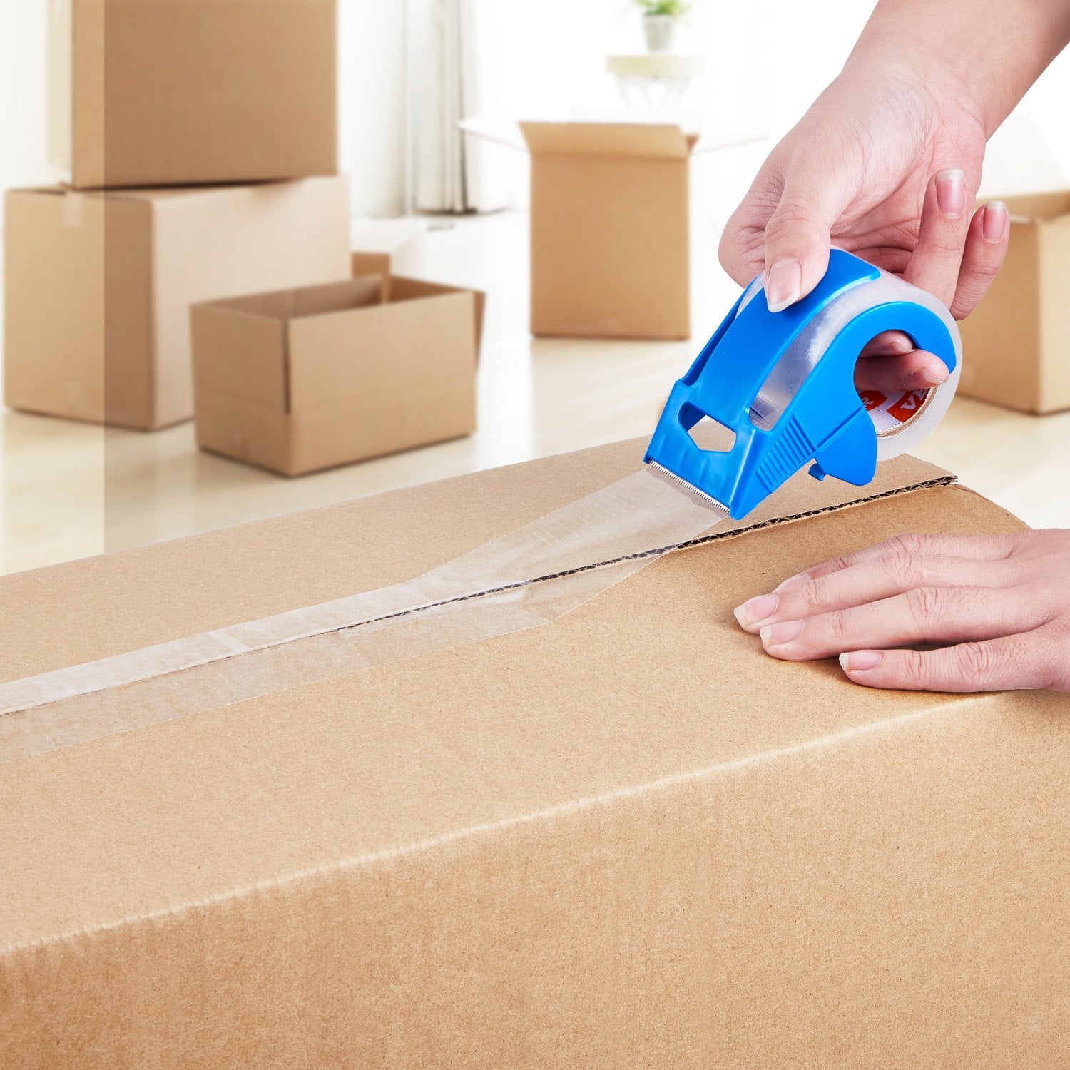 Packing Tape 6 Rolls 25 Yards Clear Shipping Tape with Dispenser 2.7 Mil V952-15YCXFXJD6GZT3JQ3V0
