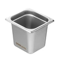 6 Pack Hotel Pans, 1/6 Size Anti-Jam Steam Pan, 0.8mm Thick Stainless Steel Restaurant Steam Table Pan, V952-16FCCPBXG6JTSOEA6V0