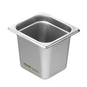6 Pack Hotel Pans, 1/6 Size Anti-Jam Steam Pan, 0.8mm Thick Stainless Steel Restaurant Steam Table Pan, V952-16FCCPBXG6JTSOEA6V0