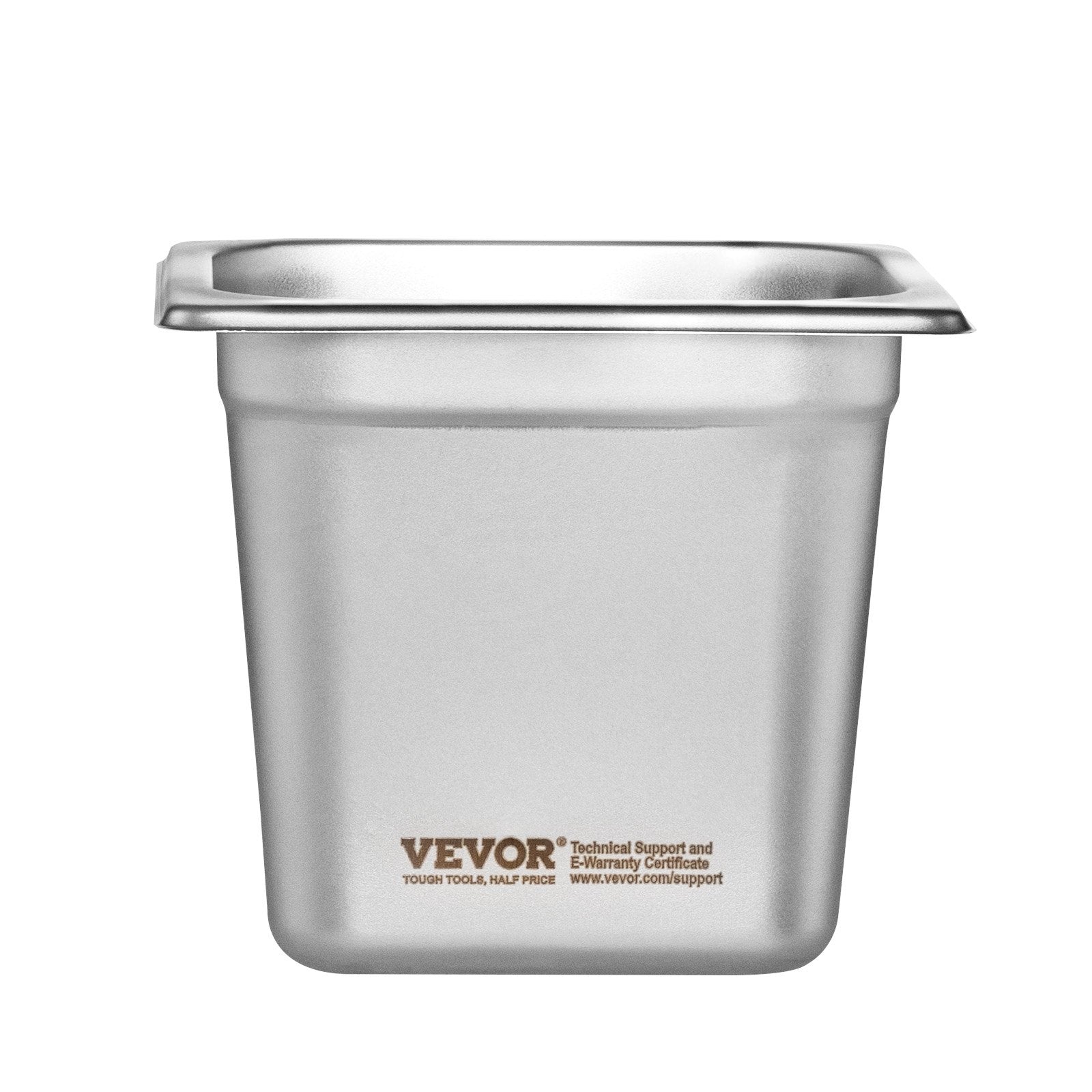 6 Pack Hotel Pans, 1/6 Size Anti-Jam Steam Pan, 0.8mm Thick Stainless Steel Restaurant Steam Table Pan, V952-16FCCPBXG6JTSOEA6V0