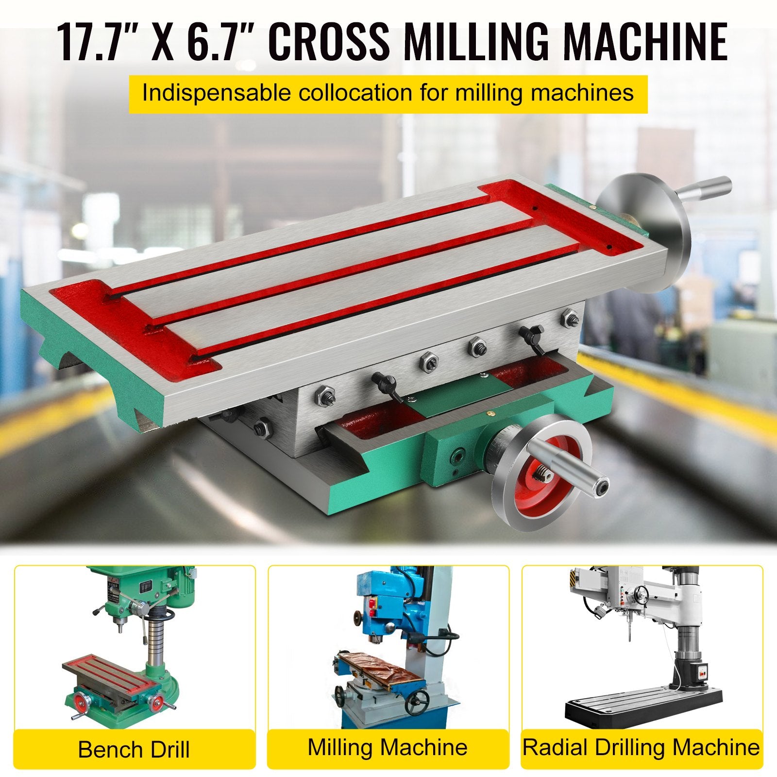 Compound Milling Machine Worktable 450x170mm 2 Axis Cross Slide Drill Vice V952-170GZTM0000000001V0