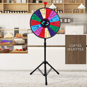18 Inch Tabletop Color Prize Wheel with Folding Tripod Floor Stand 14 Slots Dry Erase V952-18YCSJZCCSZL00001V0