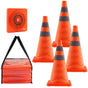 Safety Cones, 4 Pack 18 inch Collapsible Traffic Cones, Construction Cones with Reflective Collars, Wide Base V952-18ZDAQZ18YCQM2TA7V0