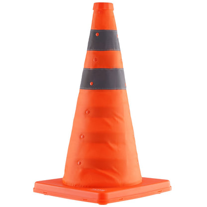 Safety Cones, 4 Pack 18 inch Collapsible Traffic Cones, Construction Cones with Reflective Collars, Wide Base V952-18ZDAQZ18YCQM2TA7V0