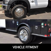 Polished 19.5" 10 Lug Wheel Simulators Stainless Steel Bolt Kit Hubcap Kit Fit for 2005-2020 Ford F450/F550 V952-19.5CBXGLGG000001V0