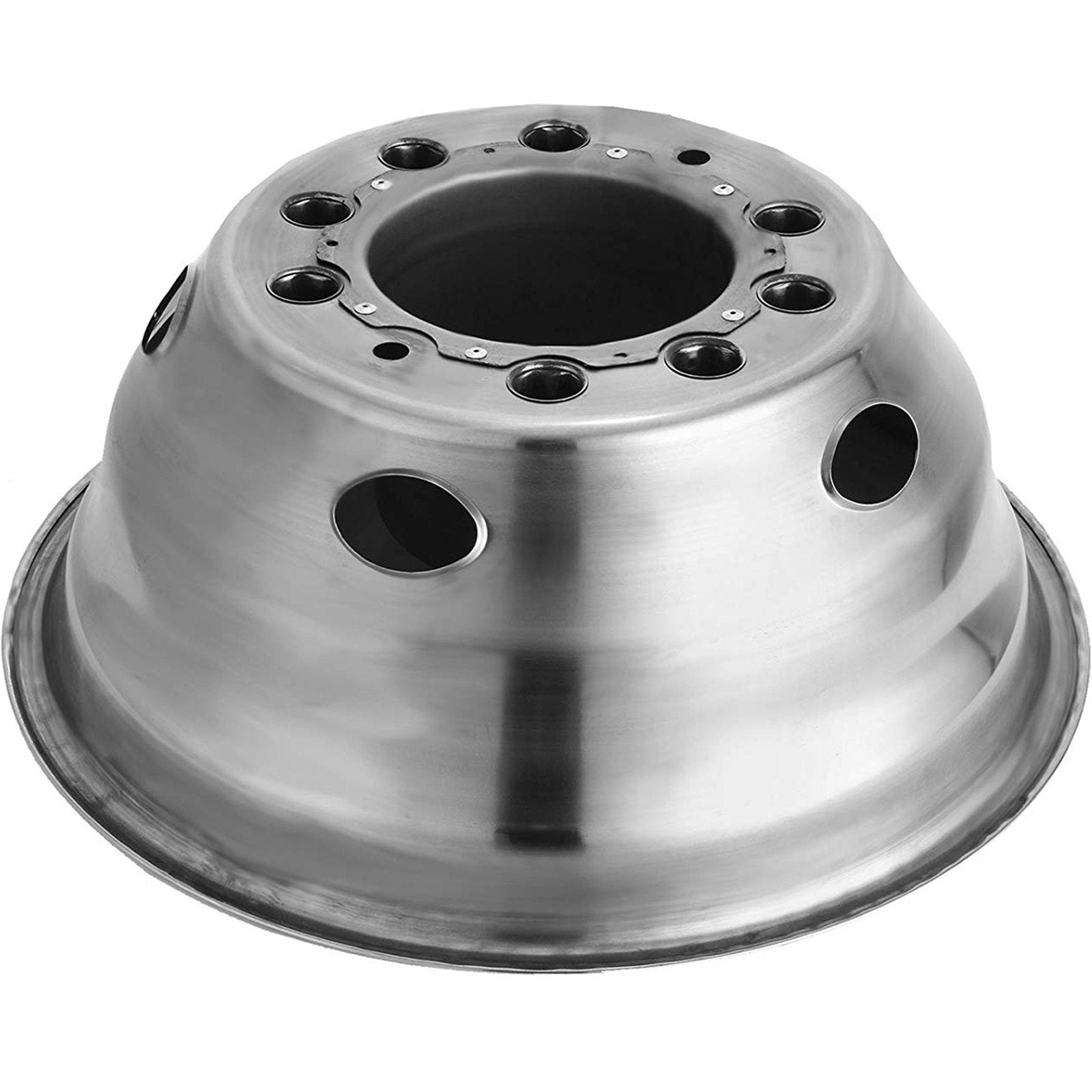 Polished 19.5" 10 Lug Wheel Simulators Stainless Steel Bolt Kit Hubcap Kit Fit for 2005-2020 Ford F450/F550 V952-19.5CBXGLGG000001V0