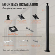 Cable Railing Post, 36" x 2" x 2" Steel Level Deck Railing Post Without Holes, SUS304 Stainless Steel Cable V952-1JZLGZ91455H6Z2UHV0