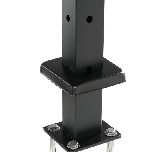 Cable Railing Post, 42" x 1" x 2" Steel L-Shaped Hole Corner Railing Post, 12 Pre-Drilled Holes, SUS304 V952-1JZLGZHS1067CSWRBV0