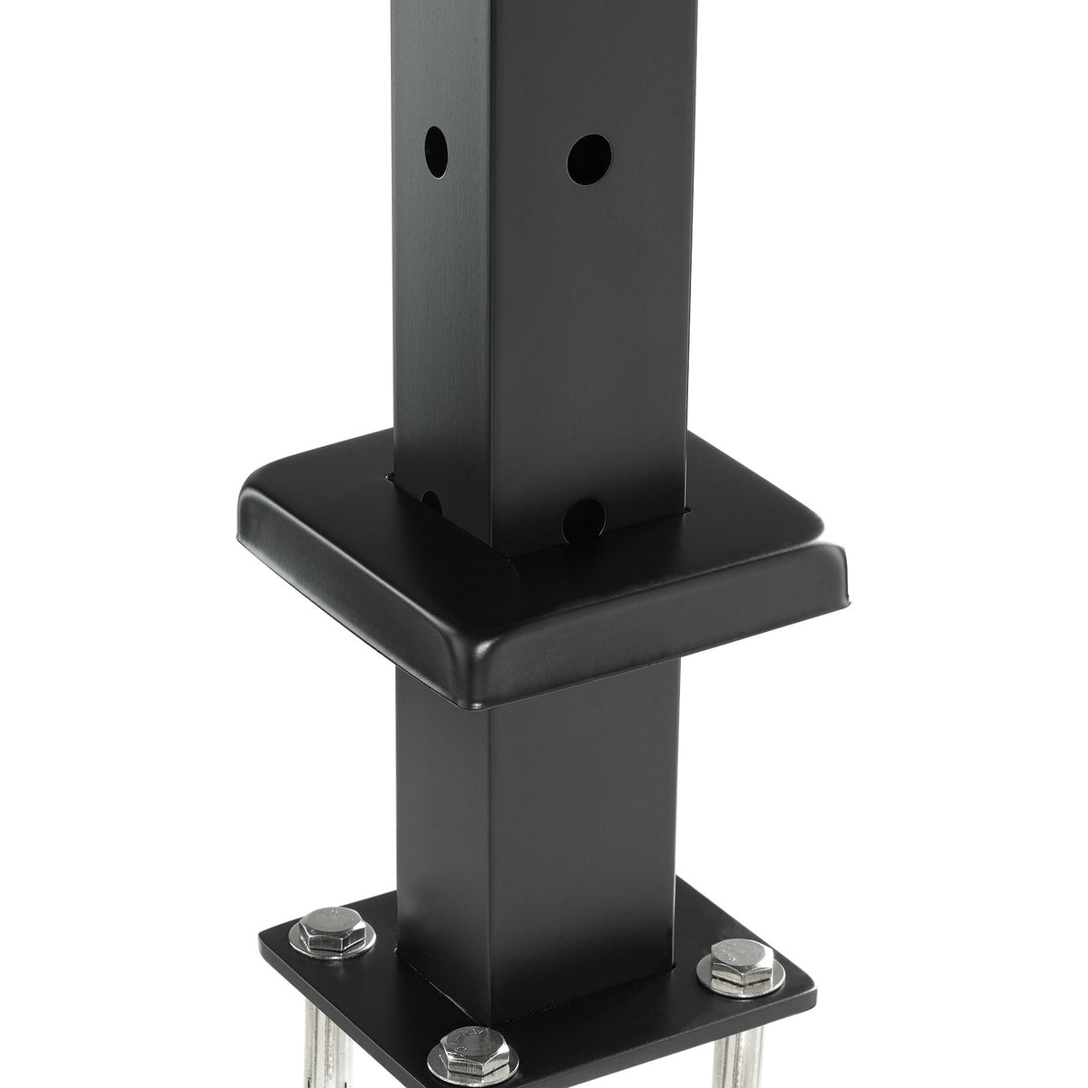 Cable Railing Post, 42" x 1" x 2" Steel L-Shaped Hole Corner Railing Post, 12 Pre-Drilled Holes, SUS304 V952-1JZLGZHS1067CSWRBV0