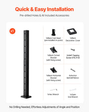 Cable Railing Post, 36x2x2 Inch Stair Railing Post, with Pre-Drilled 30 degrees Angled Holes, Stainless Steel V952-1JZLGZXHS914YIVIS001V0