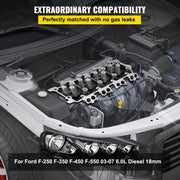 Replacement for 6.0L Cylinder Head 18MM Power Stroke Bare F-Series Cylinder Head 1843080C3 V952-1XFTQG3C3Z6049DA1V0