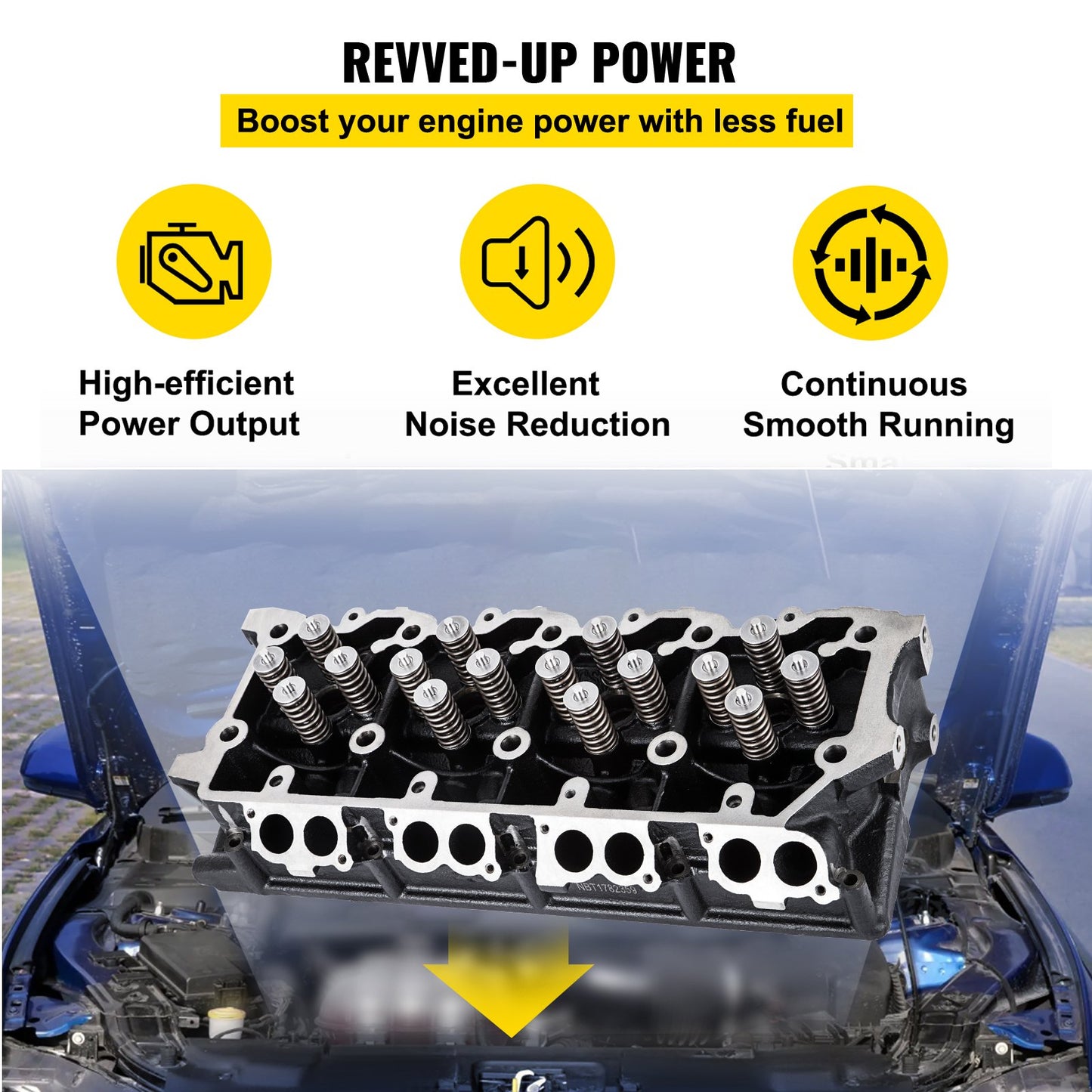 Replacement for 6.0L Cylinder Head 18MM Power Stroke Bare F-Series Cylinder Head 1843080C3 V952-1XFTQG3C3Z6049DA1V0