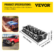 Replacement for 6.0L Cylinder Head 18MM Power Stroke Bare F-Series Cylinder Head 1843080C3 V952-1XFTQG3C3Z6049DA1V0