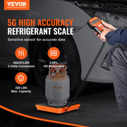 Refrigerant Scale 220 LBS HAVC Charging Recovery Freon Scale, with Wired Remote Control, 5g High Precision V952-220BLMCYXYKKMJVL1V9
