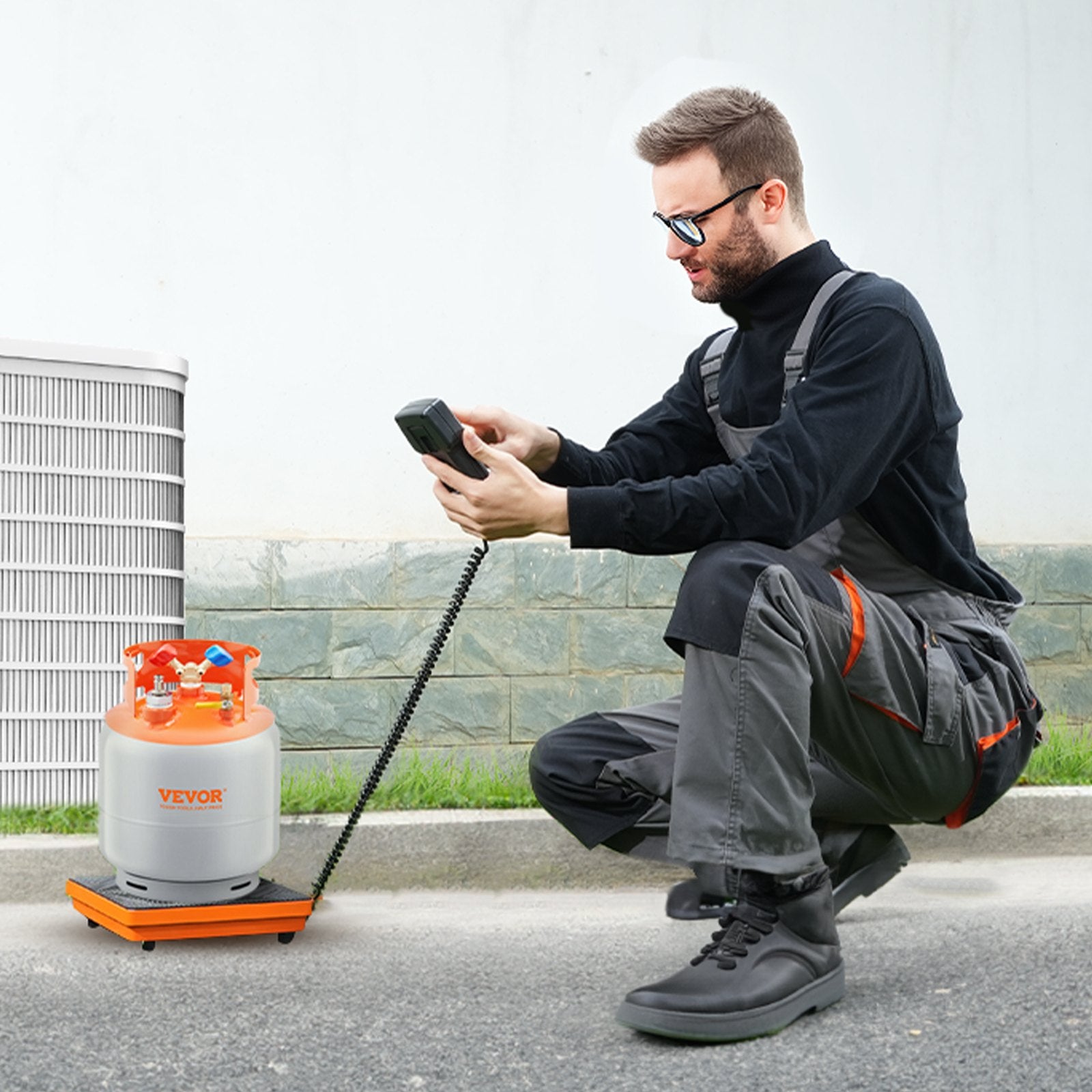 Refrigerant Scale 220 LBS HAVC Charging Recovery Freon Scale, with Wired Remote Control, 5g High Precision V952-220BLMCYXYKKMJVL1V9